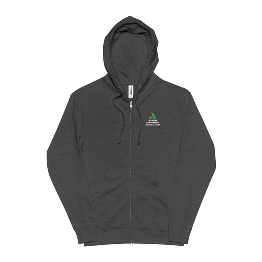 Pine Mountain Camping Zip-Up Hoodie — Small Chest Logo Outdoor Fleece Jacket